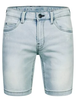 Indicode Herren Shorts Jeans - INMCFly in blau bleached