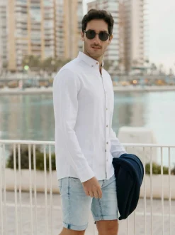 Indicode Herren Shorts Jeans - INMCFly in blau bleached
