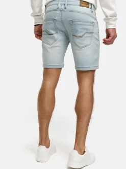 Indicode Herren Shorts Jeans - INMCFly in blau bleached