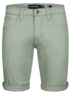 Indicode Herren Shorts Jeans - Villeurbanne in mint gelb