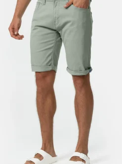 Indicode Herren Shorts Jeans - Villeurbanne in mint gelb