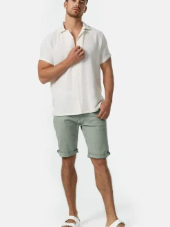 Indicode Herren Shorts Jeans - Villeurbanne in mint gelb