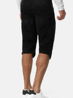 Indicode Herren Shorts Jeans - Jaspar in schwarz