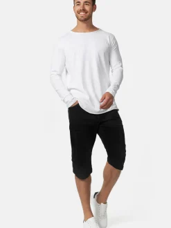 Indicode Herren Shorts Jeans - Jaspar in schwarz