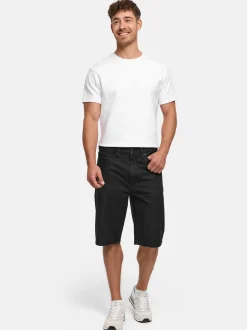 Indicode Herren Shorts Jeans - INZelmon in schwarz
