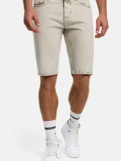 Indicode Herren Shorts Jeans - INTempol in beige grün