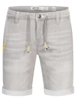 Indicode Herren Shorts Jeans - Azibo in grau
