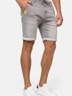 Indicode Herren Shorts Jeans - Azibo in grau