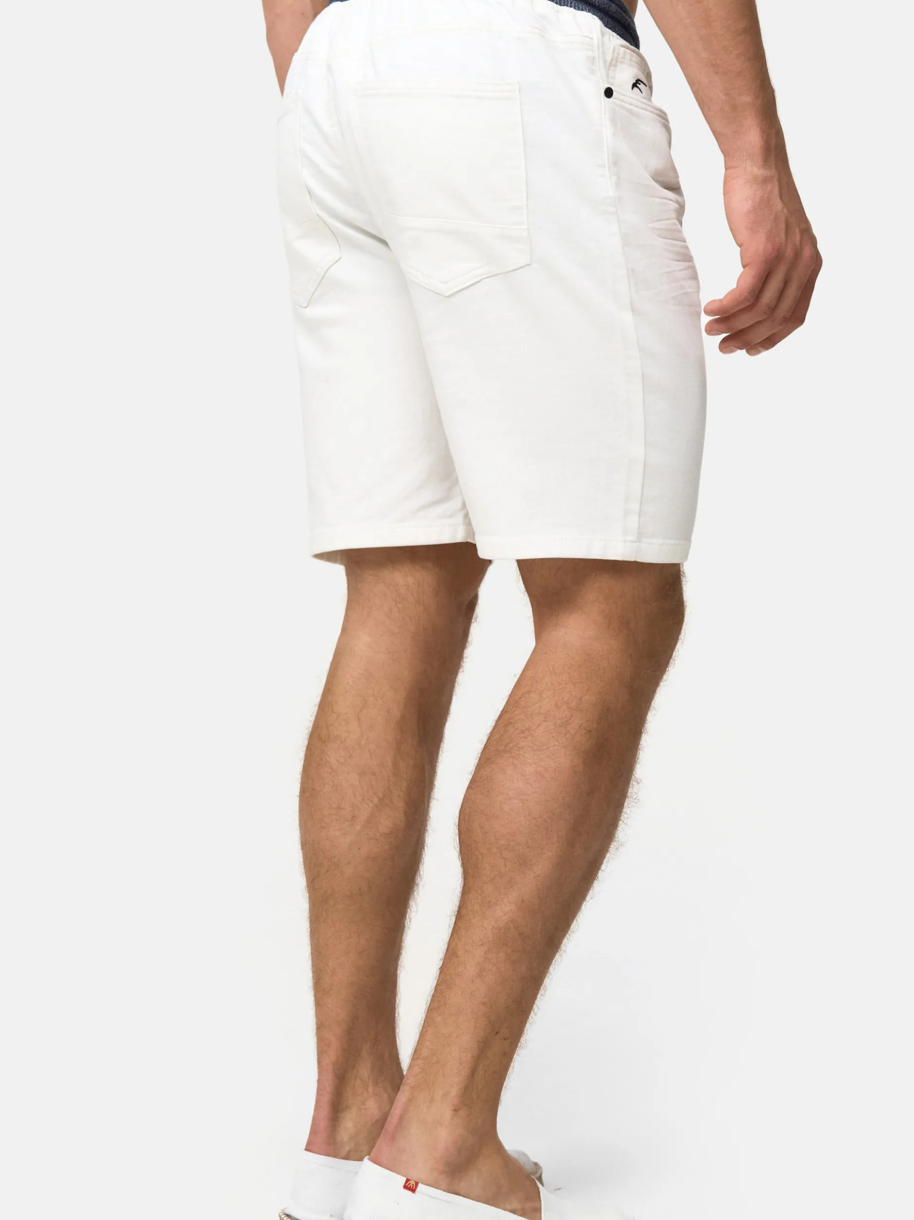 Indicode Herren Shorts Jeans - Ettore in weiß