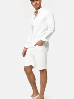 Indicode Herren Shorts Jeans - Ettore in weiß