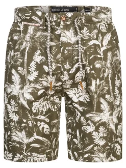 Indicode Herren Shorts Leinen - Brayan in khaki