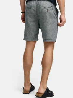 Indicode Herren Shorts Leinen - INErwil in marine