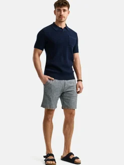 Indicode Herren Shorts Leinen - INErwil in marine