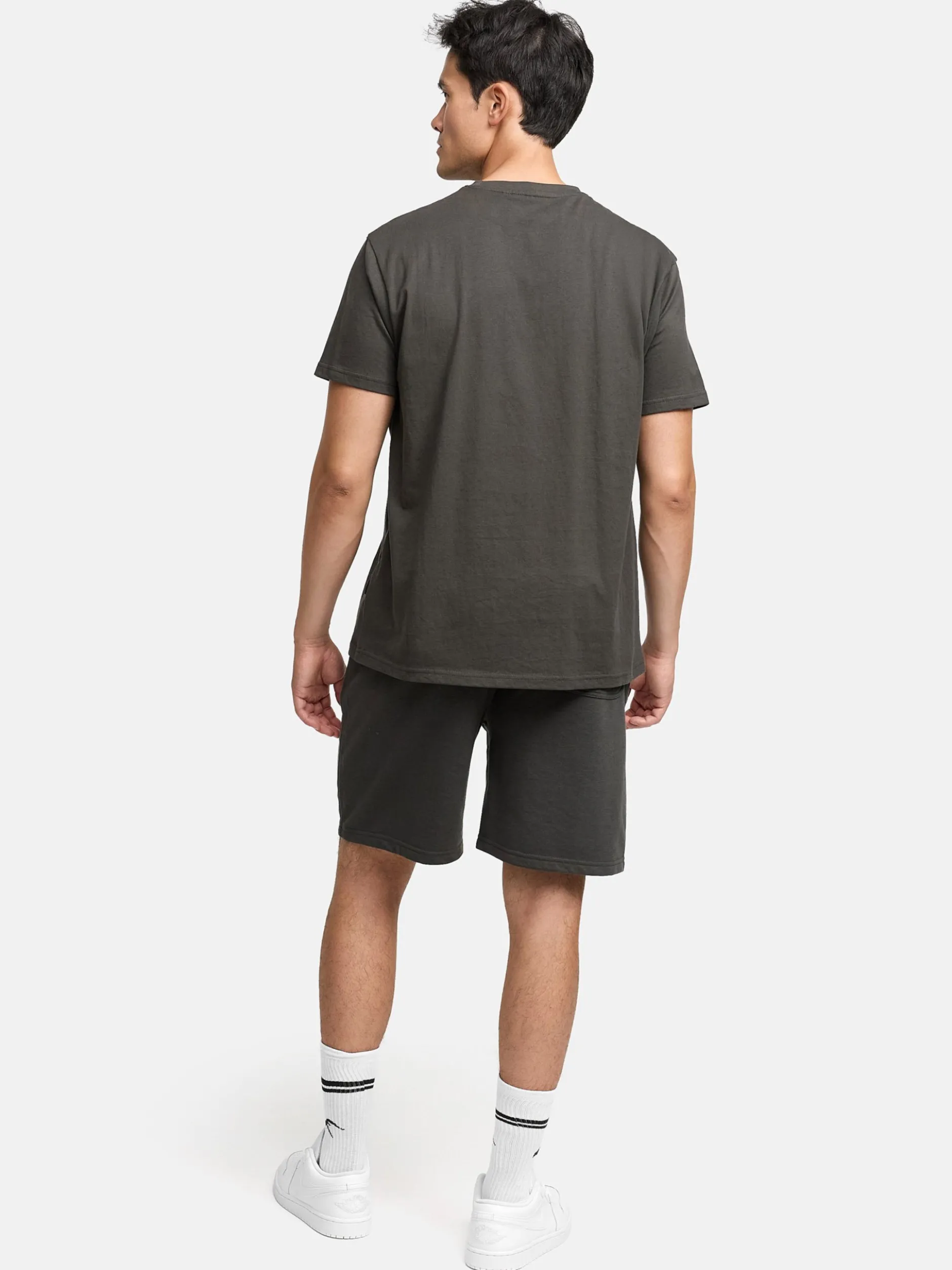 Indicode Herren Shorts & Shirt Set - Comfy in anthrazit