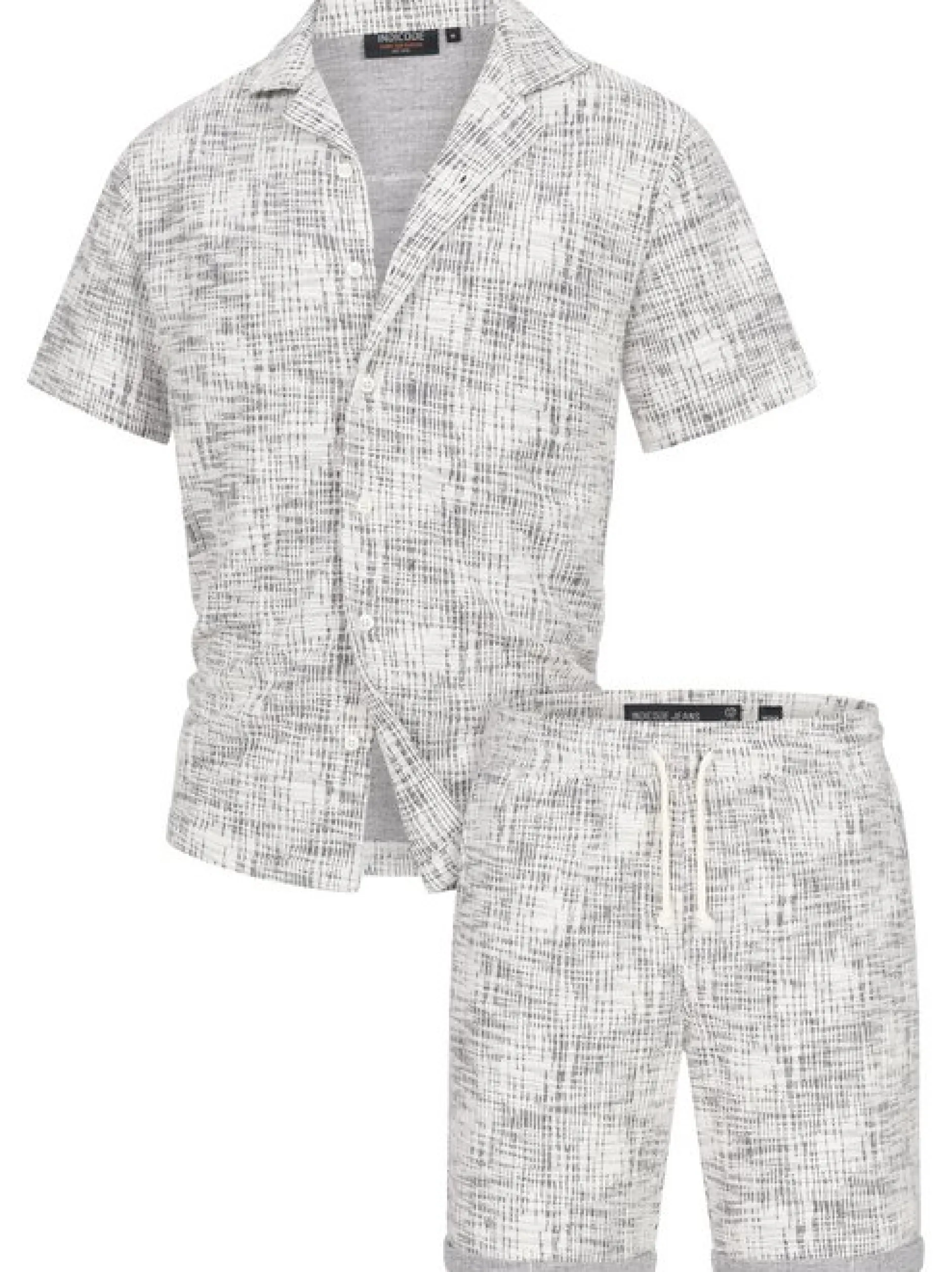 Indicode Herren Shorts & Shirt Set - INSofus Set in schwarz