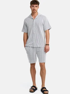 Indicode Herren Shorts & Shirt Set - INLino Set in blau