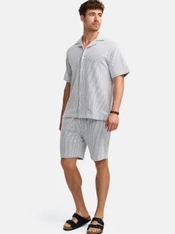 Indicode Herren Shorts & Shirt Set - INLino Set in blau