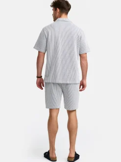 Indicode Herren Shorts & Shirt Set - INLino Set in blau