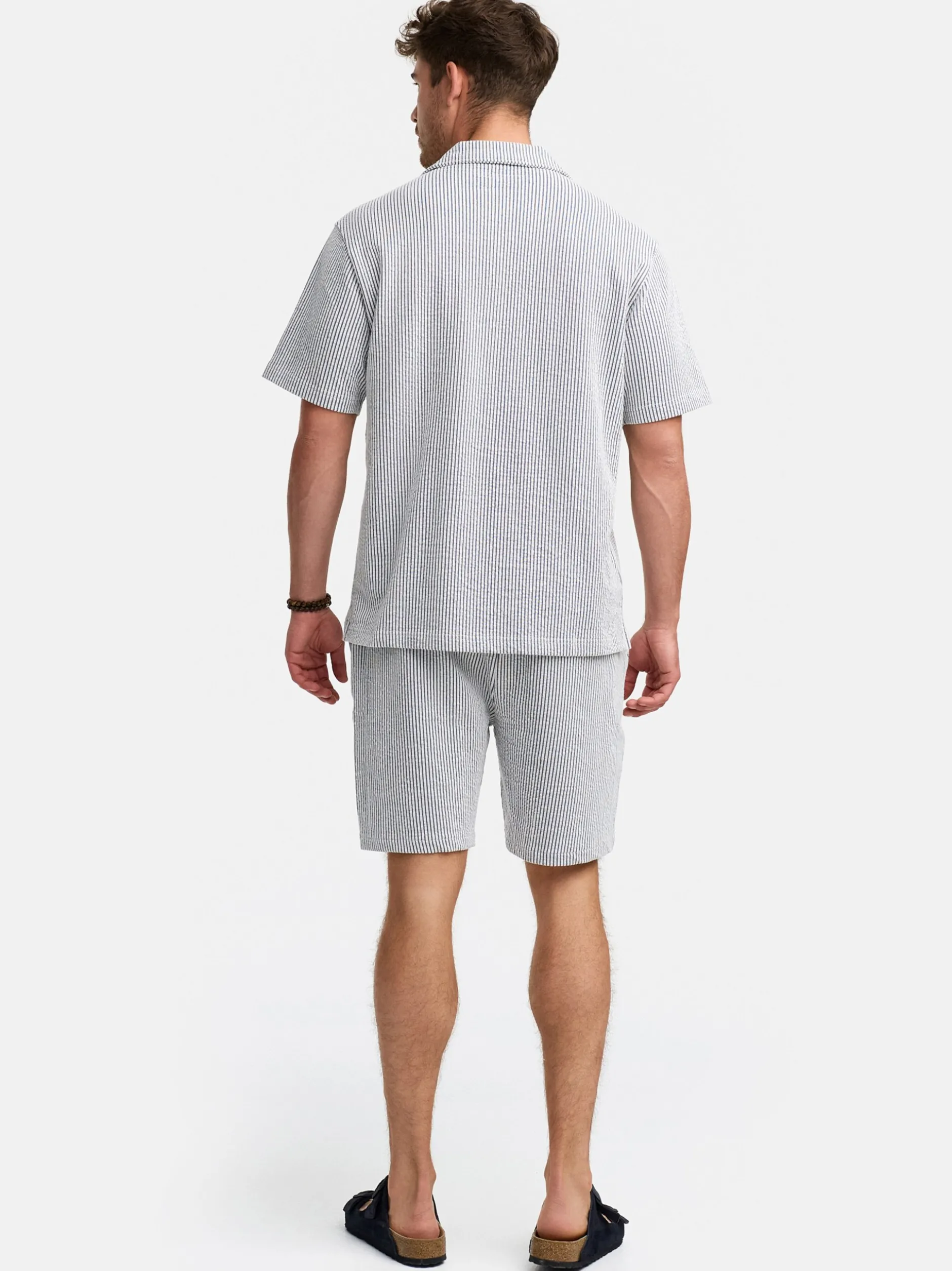 Indicode Herren Shorts & Shirt Set - INLino Set in blau
