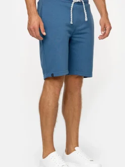 Indicode Herren Shorts Sweat - Aldrich in indigo blau
