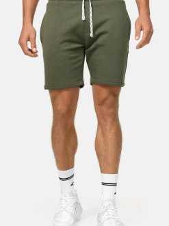 Indicode Herren Shorts Sweat - Aldrich in khaki