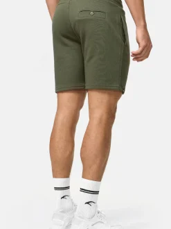 Indicode Herren Shorts Sweat - Aldrich in khaki