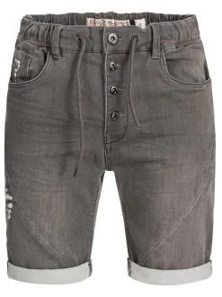 Indicode Herren Shorts Sweat - Piano in grau