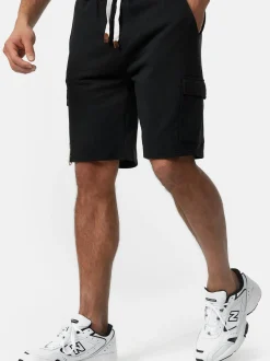 Indicode Herren Shorts Sweat - White Rock in schwarz