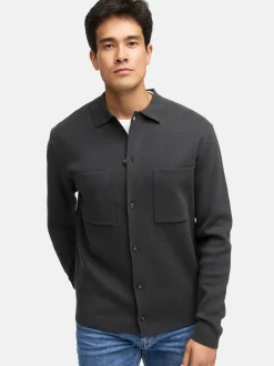 Indicode Herren Strickjacke - INBellino Cardigan in anthrazit