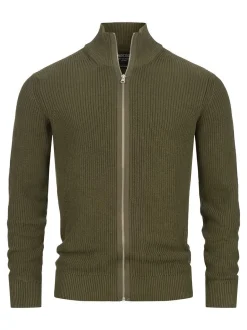 Indicode Herren Strickjacke - Dodson in khaki