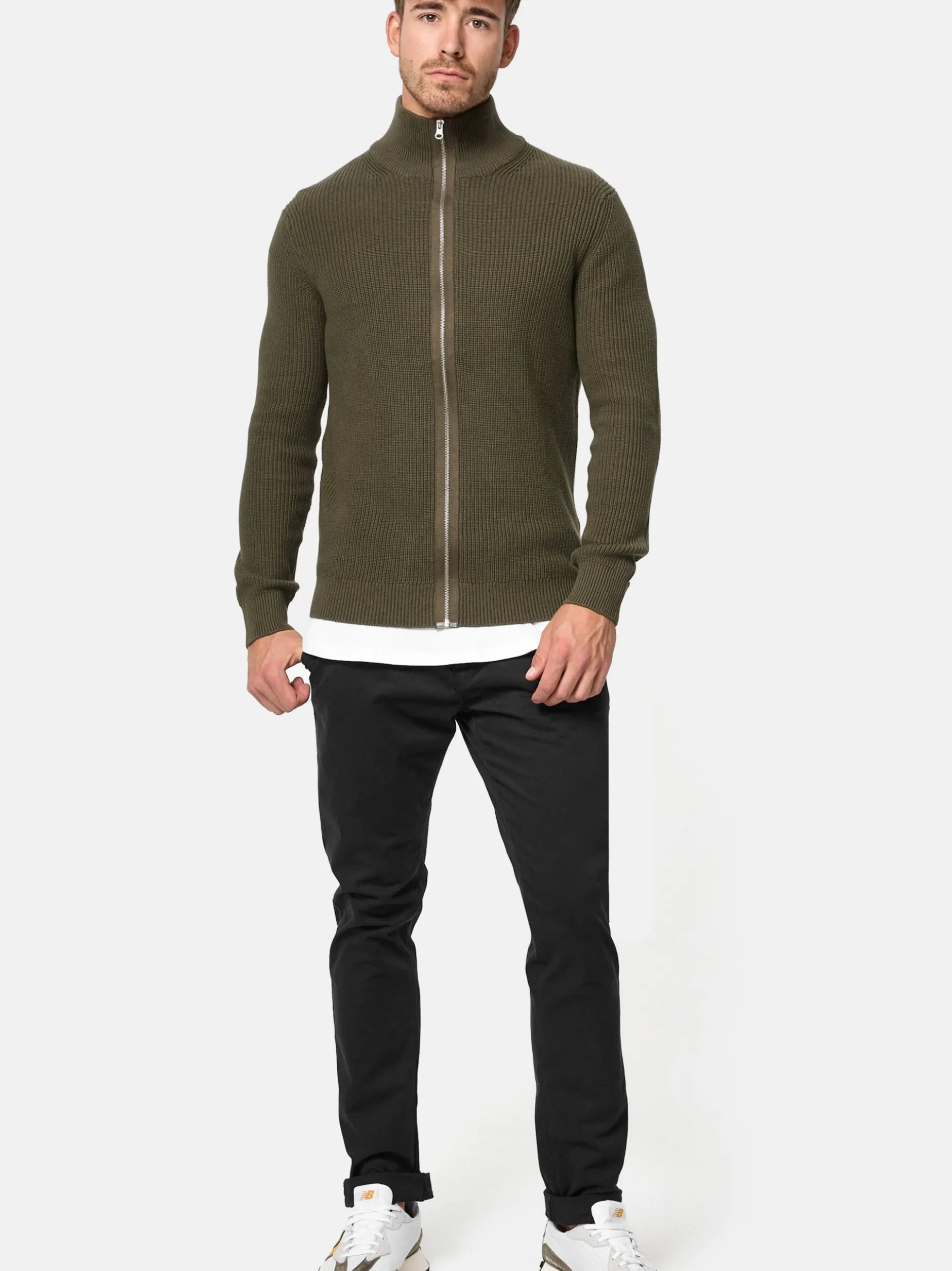 Indicode Herren Strickjacke - Dodson in khaki