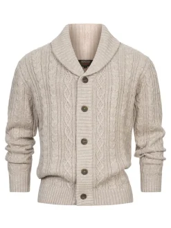 Indicode Herren Strickjacke - INIlterly in beige taupe