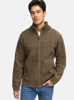 Indicode Herren Strickjacke - INFilion in braun