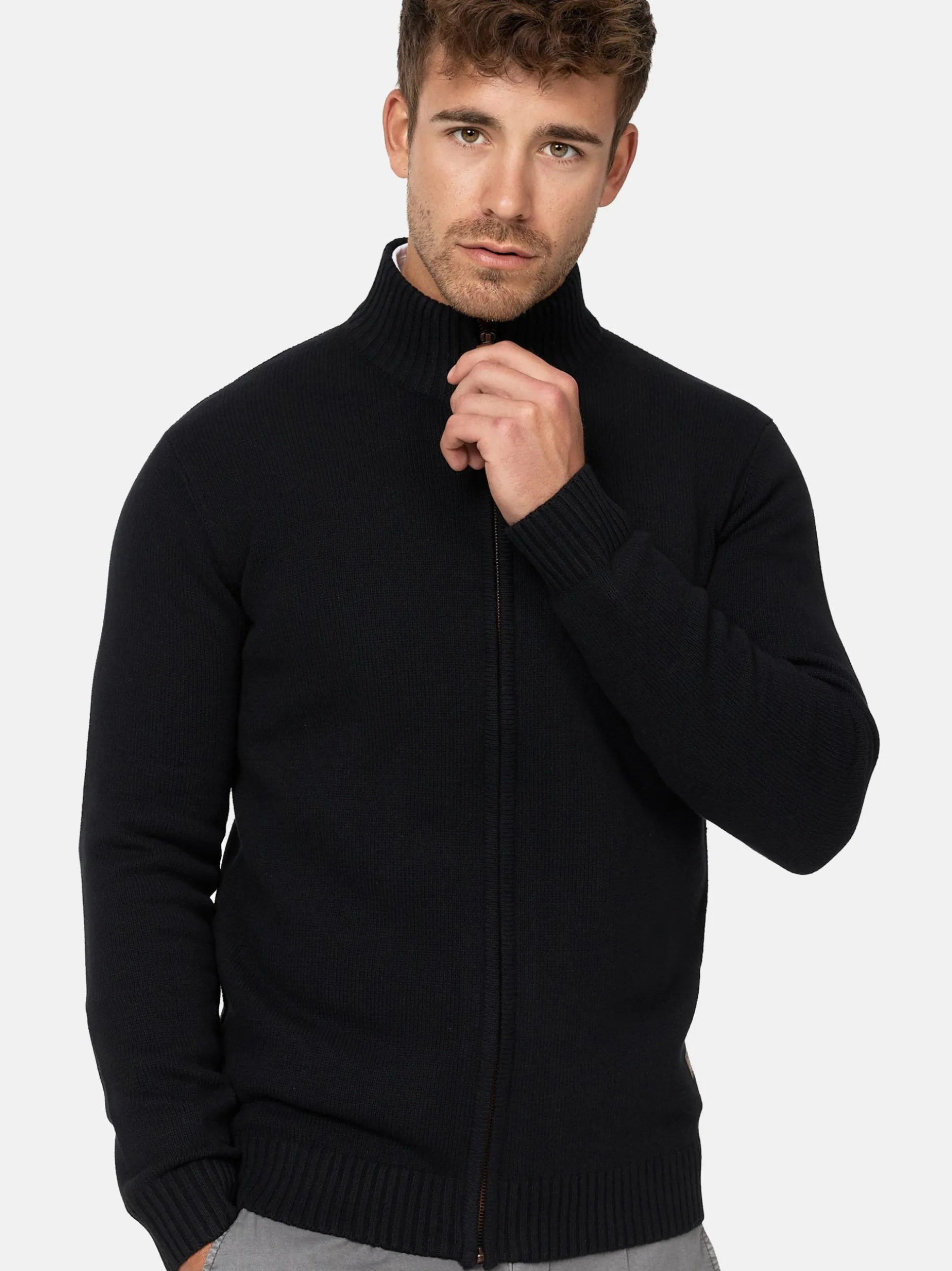 Indicode Herren Strickjacke - INLut in schwarz