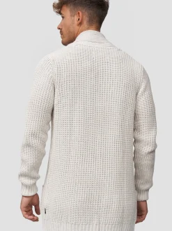 Indicode Herren Strickjacke - Anaheim in beige sand