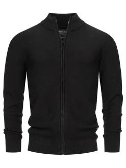 Indicode Herren Strickjacke - INWestmoon in schwarz