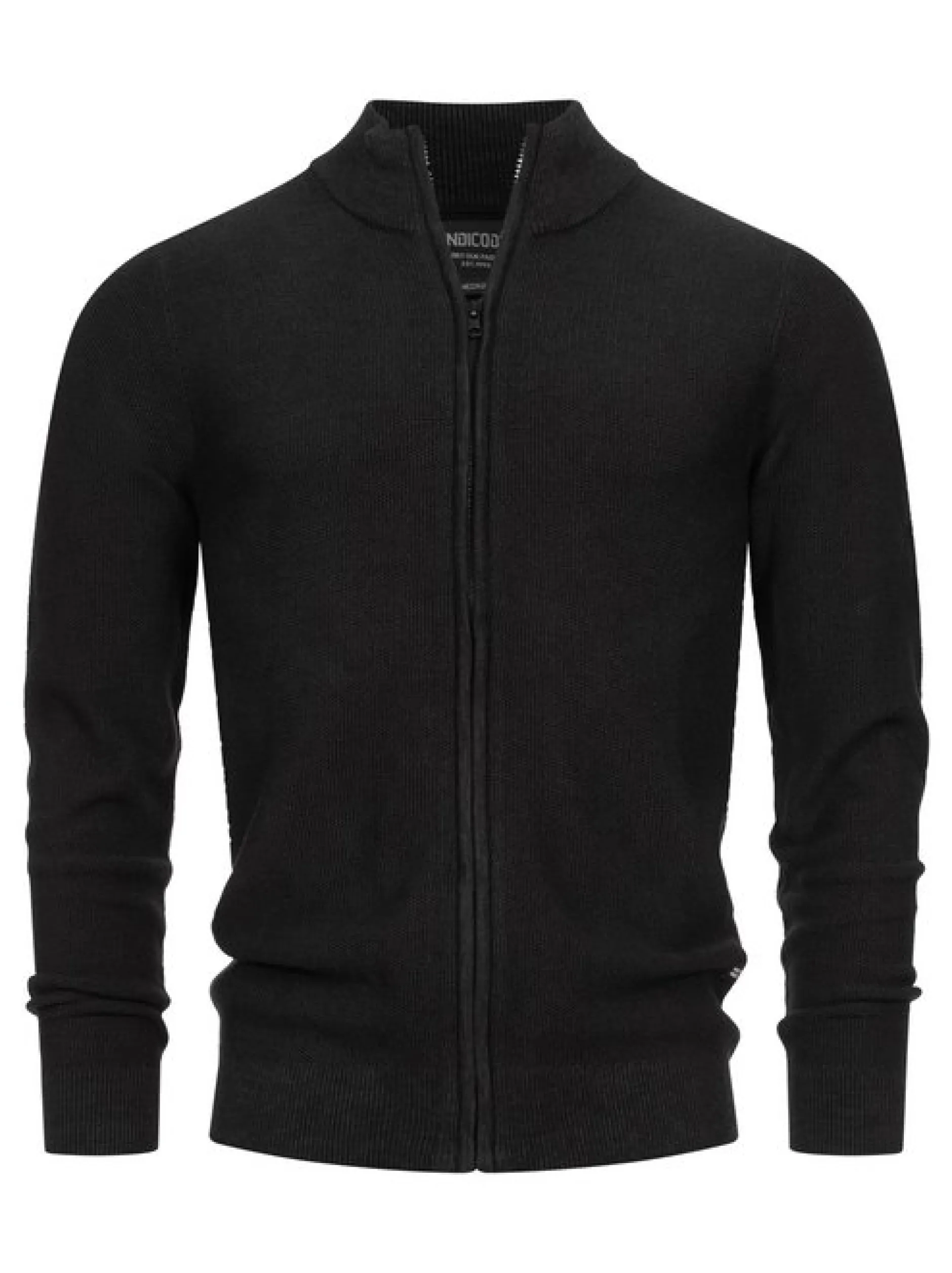 Indicode Herren Strickjacke - INWestmoon in schwarz