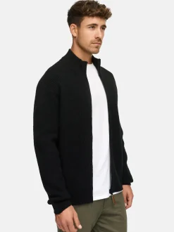 Indicode Herren Strickjacke - INPeace Cardigan in schwarz