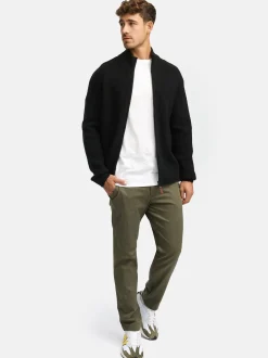 Indicode Herren Strickjacke - INPeace Cardigan in schwarz