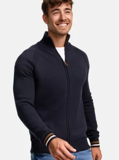 Indicode Herren Strickjacke - INArutemia in blau marine