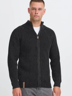 Indicode Herren Strickjacke - IDRockly in schwarz