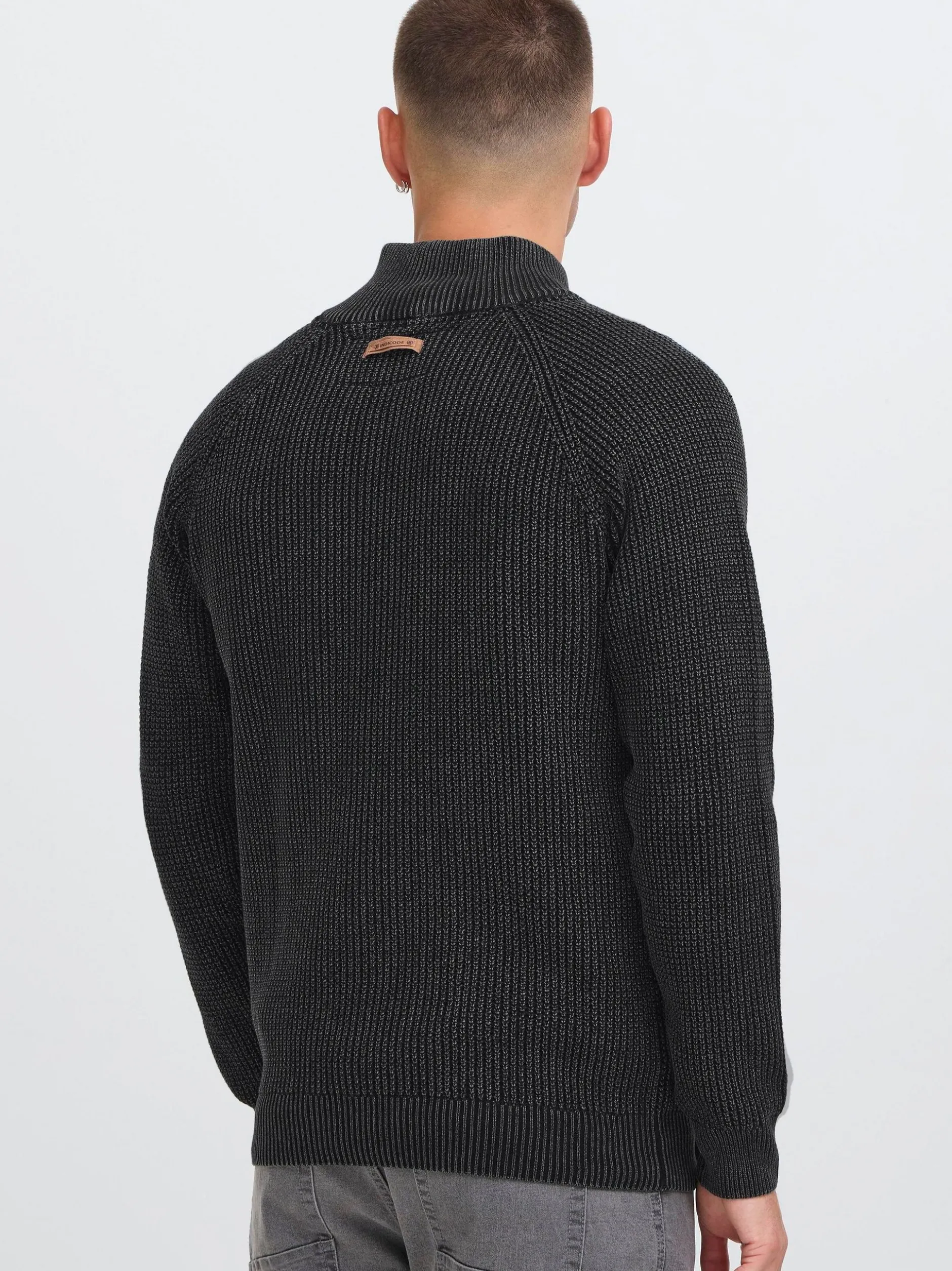Indicode Herren Strickjacke - IDRockly in schwarz