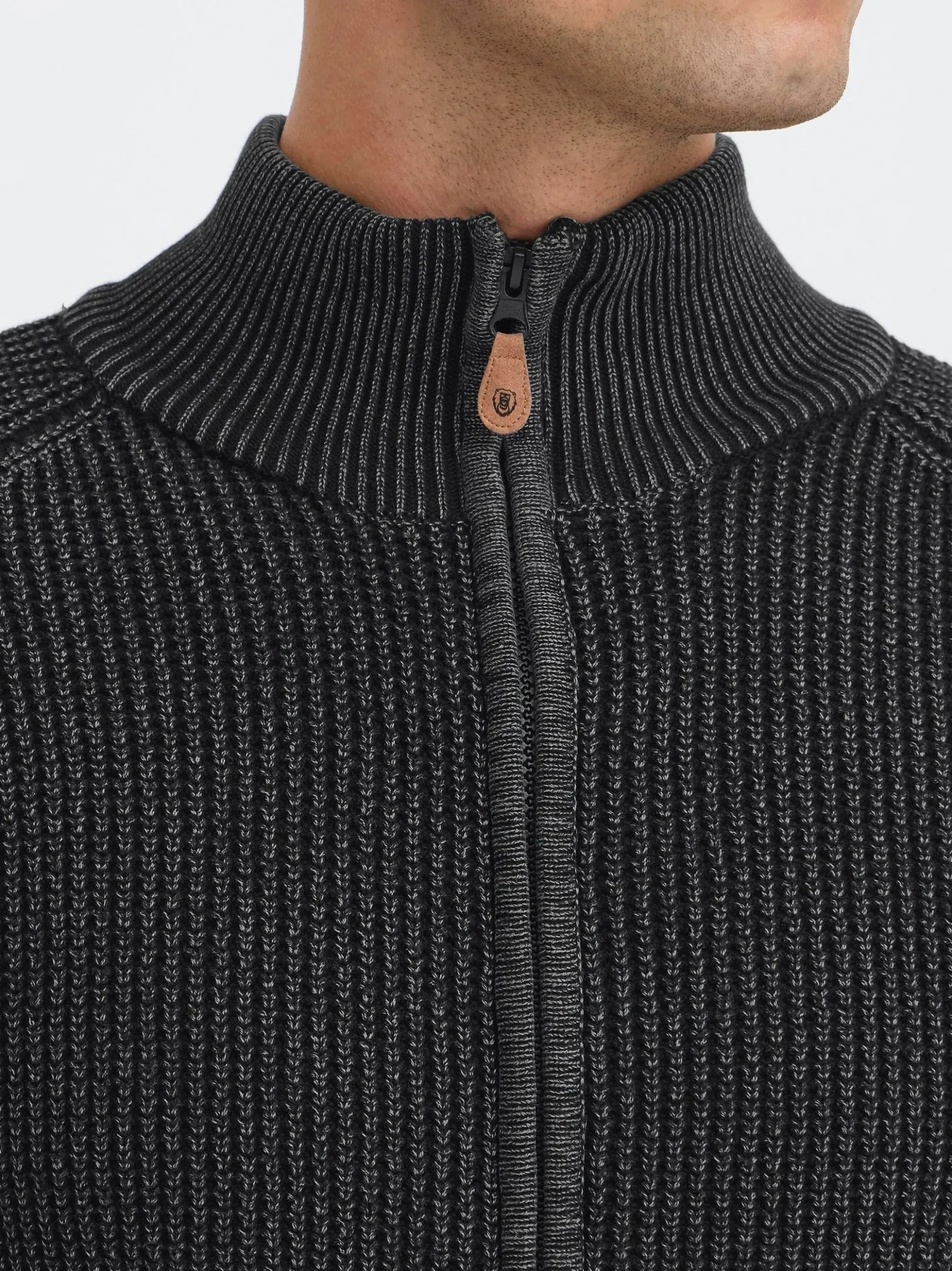 Indicode Herren Strickjacke - IDRockly in schwarz