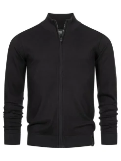 Indicode Herren Strickjacke - Lau in schwarz
