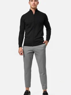 Indicode Herren Strickjacke - Lau in schwarz