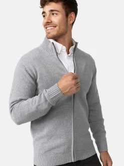 Indicode Herren Strickjacke - INLut in hellgrau