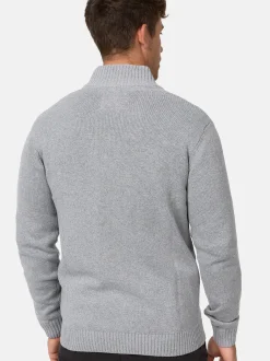 Indicode Herren Strickjacke - INLut in hellgrau