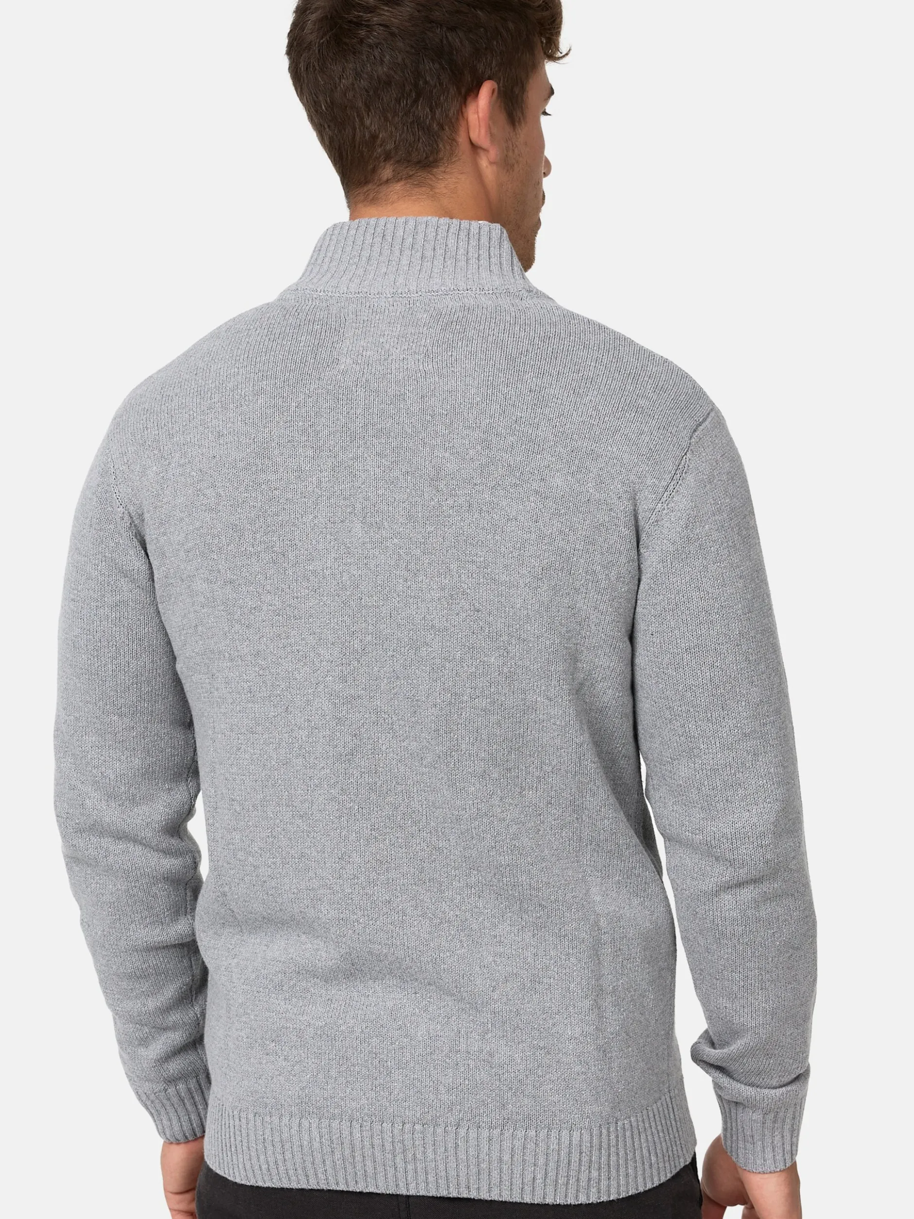 Indicode Herren Strickjacke - INLut in hellgrau