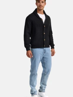 Indicode Herren Strickjacke - INBrandox in schwarz