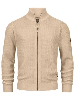Indicode Herren Strickjacke - INLayton in beige